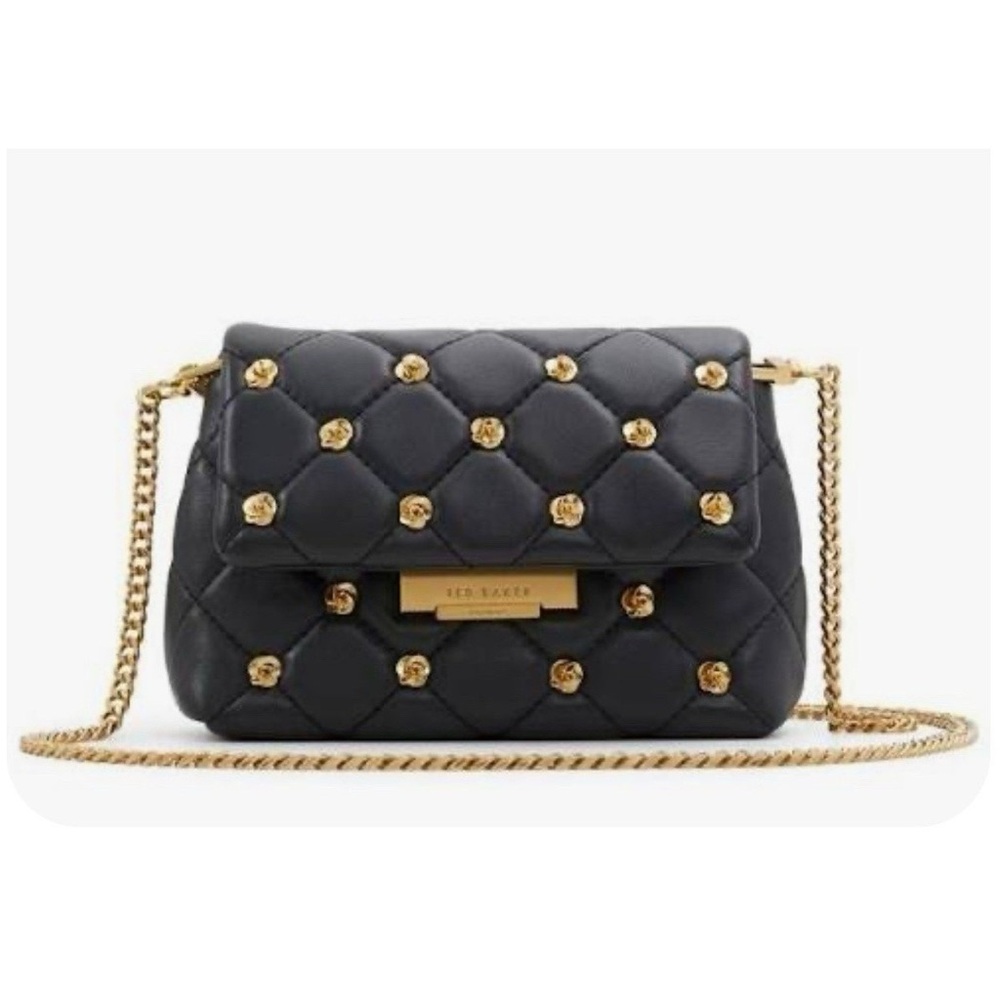 Ted Baker Ginn Black Leather Crossbody Bag NWT